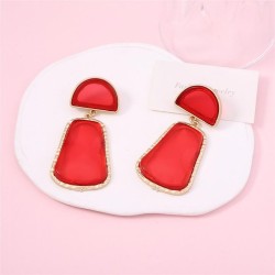  Irregular transparent geometry earring         occidental style fashion all-P..