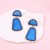  Irregular transparent geometry earring         occidental style fashion all-Purpose wind