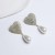 occidental style Rhinestone love drop earrings silver flash diamond Pearl drop earrings Earring woman