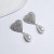 occidental style Rhinestone love drop earrings silver flash diamond Pearl drop earrings Earring woman
