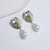 R crystal flowers drop Pearl Ear clip high flower earrings Earring woman