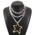 occidental style exaggerating imitate Pearl beadsnecklace turquoise chain multilayer brief star necklace