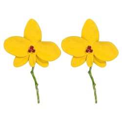 E occidental style fashion wind petal earrings  exaggerating enamel Metal big ..