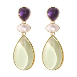 E same style all-Purpose geometry resin Earring  samll personality Street Snap..