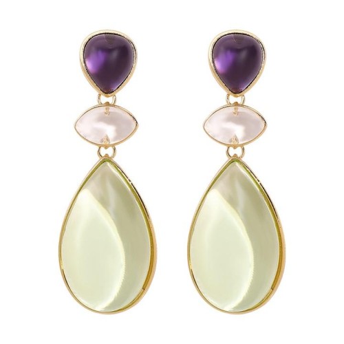 E same style all-Purpose geometry resin Earring  samll personality Street Snap drop earrings