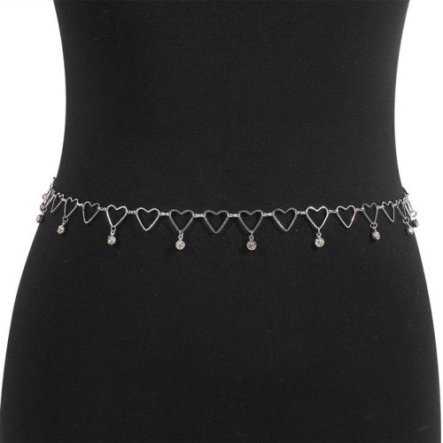 occidental style brief wind beadswaist chain  love layer chain