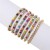 occidental style handmade beads bracelet set woman  Bohemia ethnic style candy colors elasticity
