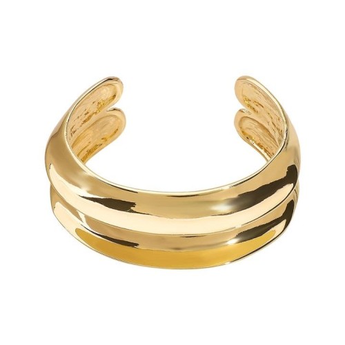 occidental style fashion Metal high Irregular opening bangle  samll Double layer surface