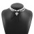 ins wind black belt bow love pendant Double layer Pearl necklace samll