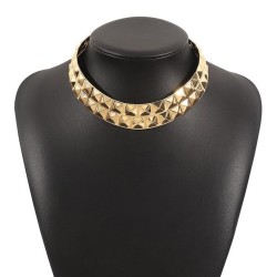 occidental style geometry rhombus Metal Collar  head punk wind exaggerating pe..