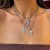 occidental style retro imitate turquoise head clavicle chain beads necklace set ethnic style