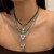 occidental style retro imitate turquoise head clavicle chain beads necklace set ethnic style