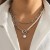 occidental style  fashion long style beads chain  retro wind personality Pearlot buckle necklace
