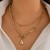 occidental style  fashion long style beads chain  retro wind personality Pearlot buckle necklace