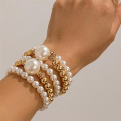 occidental style exaggerating Pearl bracelet set  temperament big beads beads ..