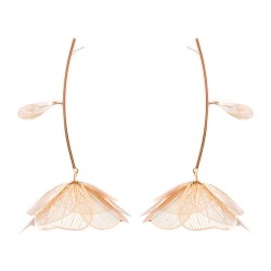 occidental style brief wind Alloy style hollow flowers earring Earring
