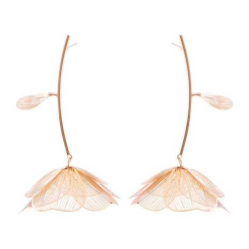 occidental style brief wind Alloy style hollow flowers earring Earring