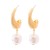 occidental style brief wind matte Alloy Pearl earring Earring