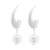 occidental style brief wind matte Alloy Pearl earring Earring