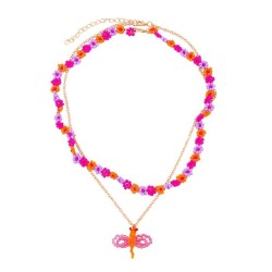  multilayer beads animal pendant necklacenecklace woman leisure personality
