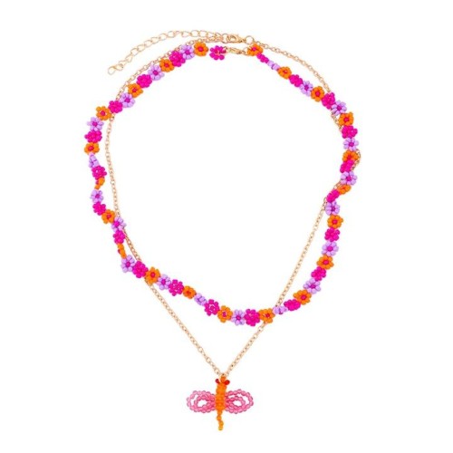  multilayer beads animal pendant necklacenecklace woman leisure personality
