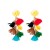  woman Chiffon flower tassel earring all-Purpose trend fashion Street Snap