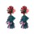  Chiffon tassel flower earring lady all-Purpose trend fashion Street Snap
