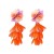  Chiffon tassel flower earring lady all-Purpose trend fashion Street Snap