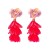  Chiffon tassel flower earring lady all-Purpose trend fashion Street Snap