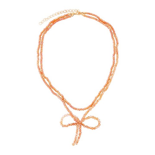  multilayer beads bow necklace necklace lady leisure personality