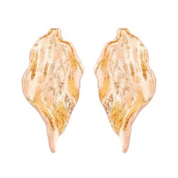  Alloy Irregular leaf ear stud lady all-Purpose trend fashion Street Snap occi..