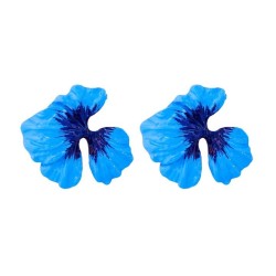  wind color enamel geometry Alloy flower ear stud pattern all-Purpose trend St..