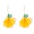 Chiffon flowers Alloy earrings occidental style personality fashion temperament Earring