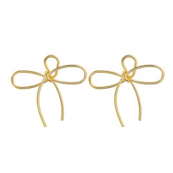 summer Alloy bow flowers earrings occidental style Earring woman trend brief M..