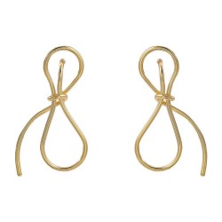 summer Alloy bow earrings occidental style Earring woman fashion elegant Metal..