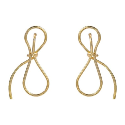 summer Alloy bow earrings occidental style Earring woman fashion elegant Metalearrings