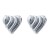 summer heart-shaped Alloy earrings occidental style lady wave pattern Metal ear studearrings