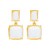 earrings colorful diamond earrings multilayer square fully-jewelled Earring woman trend geometry occidental sty
