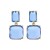 earrings colorful diamond earrings multilayer square fully-jewelled Earring woman trend geometry occidental sty