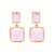 earrings colorful diamond earrings multilayer square fully-jewelled Earring woman trend geometry occidental sty