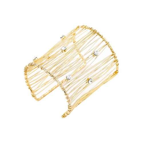 summer new occidental style exaggerating vertical Stripe weave Alloy bangle woman