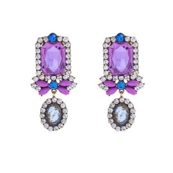 occidental style luxurious fashion palace wind Alloy diamond earrings personal..