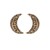  exaggerating brilliant Rhinestone Moon earrings female fashion crystal earrings