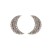  exaggerating brilliant Rhinestone Moon earrings female fashion crystal earrings