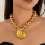 occidental style wind big pendantnecklace woman imitate Pearl necklace starfish chain