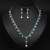  occidental style brief fashion Rhinestone Pearl flowers necklace earrings set woman temperament collocation