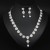  occidental style brief fashion Rhinestone Pearl flowers necklace earrings set woman temperament collocation