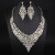 occidental style exaggerating fully-jewelled temperament luxurious necklace earrings set woman
