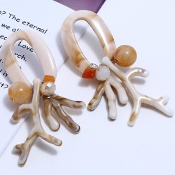  color retro geometry personality exaggerating Acrylic earrings Earring