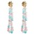 occidental style fashion handmade beads color gravel earrings long style tassel winds silver Earring woman